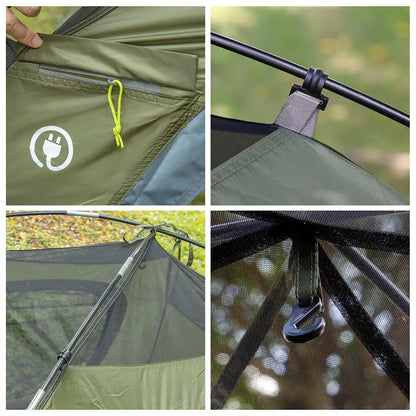 Night Cat Three To Four Person Waterproof Camping Tent With Rainfly Double Layer