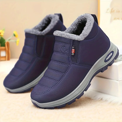 Waterproof Fleece Lined Winter Snow Boots With Side Zipper