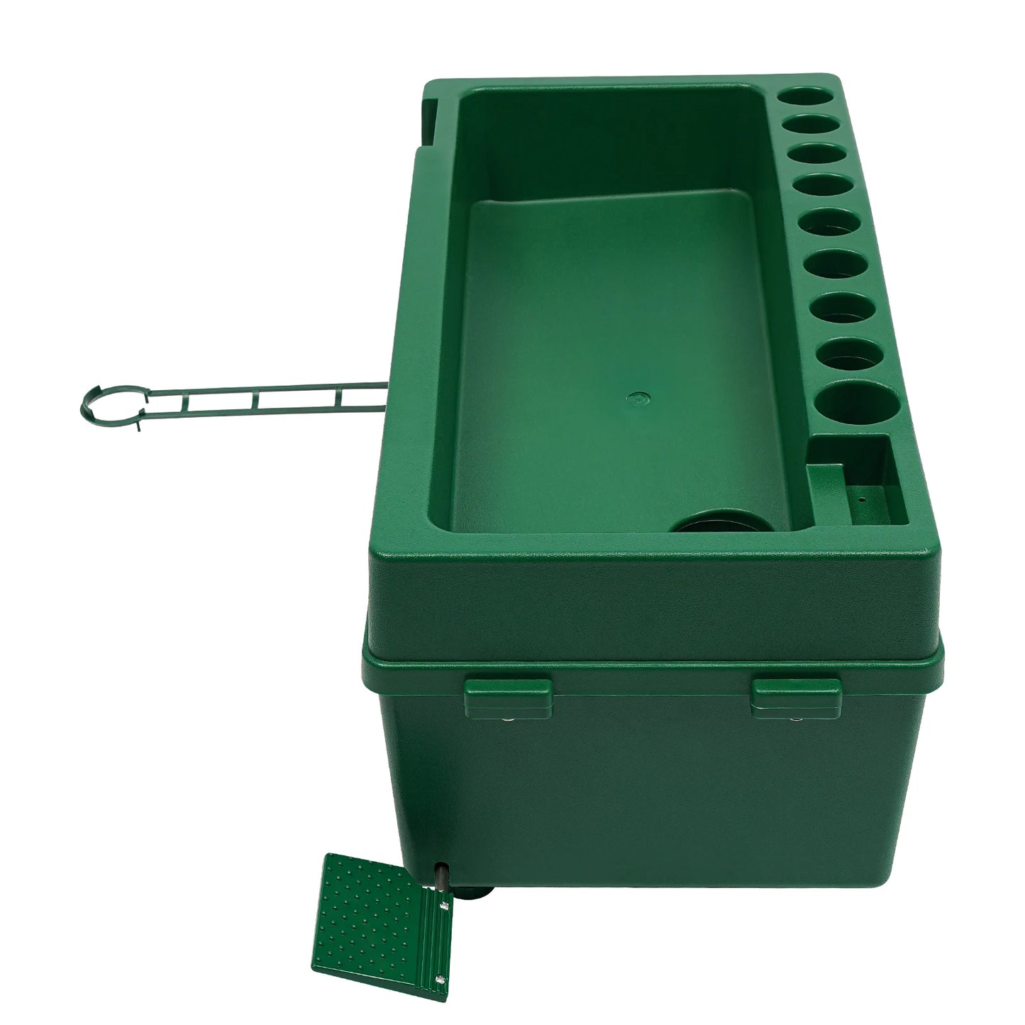 Golf Ball Dispenser, Automatic Golf Tee Dispenser, ABS Durable, 9 Club Holder, Phone Holder Included, Indoor & Outdoor Practice Training Aid for Beginner & Pro