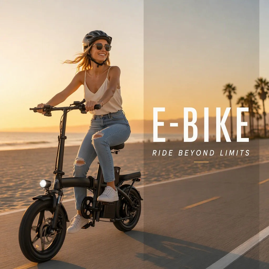 Premium Foldable Electric Bike For Adults With Front Storage Basket