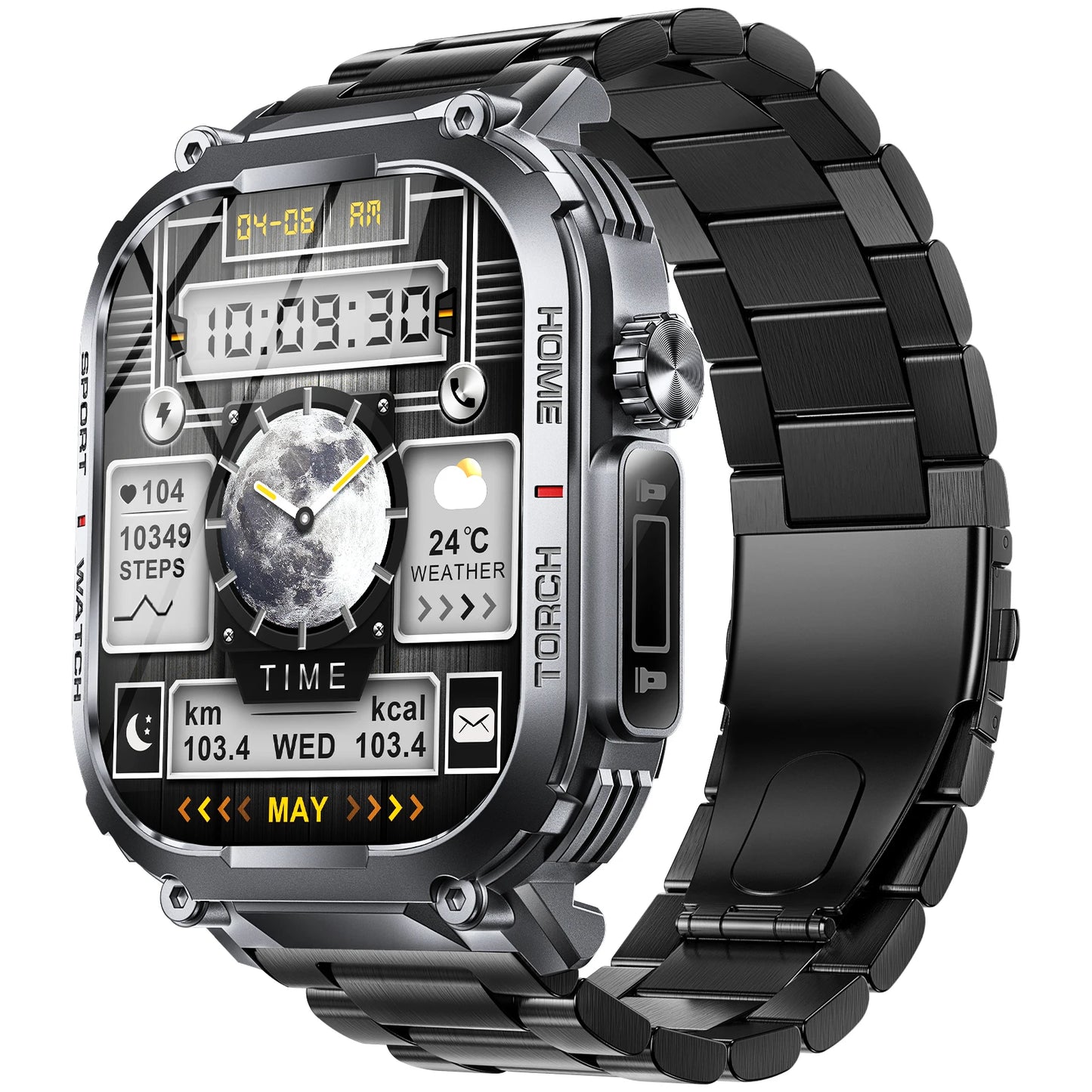 EIGIIS Smart Watch Men 3ATM Waterproof S320B With Compass And LED Flashlight