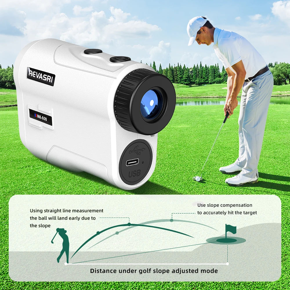 REVASRI Golf Laser Rangefinder 600M 1000M Monocular With 6X Magnification