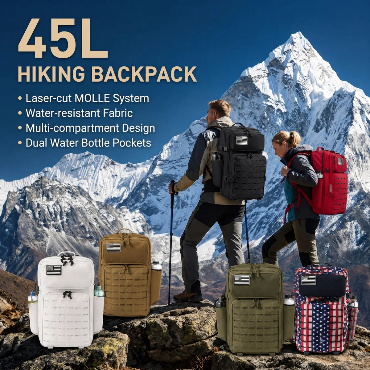 ReFire Gear Molle Tactical Backpack For Camping And Travel