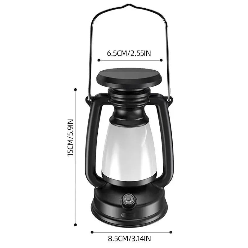 Rechargeable Retro Horse LED Lantern Desk Lamp For Home And Outdoor Use