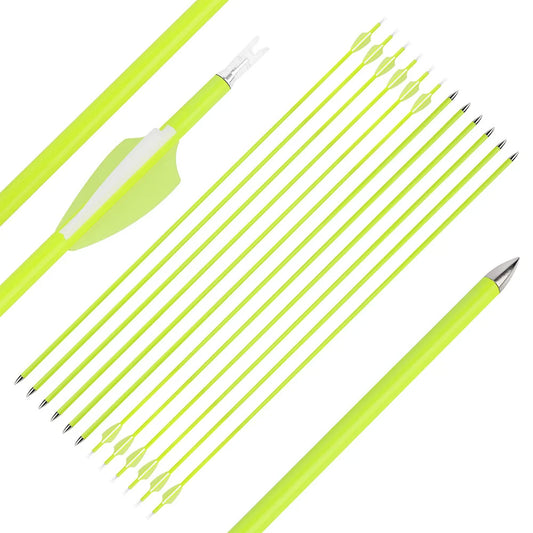 30" Archery Carbon Arrows SP1500 Vanes Tips Outdoor Practice Competition Beginner Compound Bow Recurve Bow Longbow Tranditional