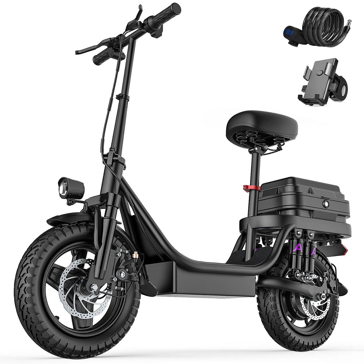 UPlee GQ8 500W Electric Bike 48V Lithium Powered Folding Commuter