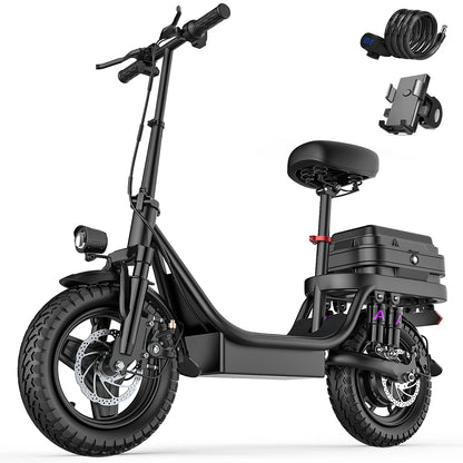 UPlee GQ8 500W Electric Bike 48V Lithium Powered Folding Commuter