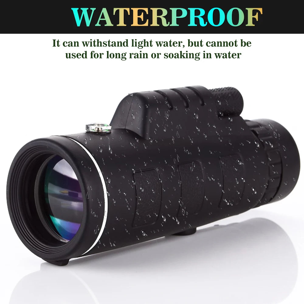 High Power Monocular Telescope With Phone Holder And Tripod