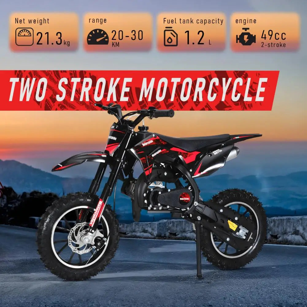 49cc Mini Dirt Bike Disc Brakes And Off Road Tires