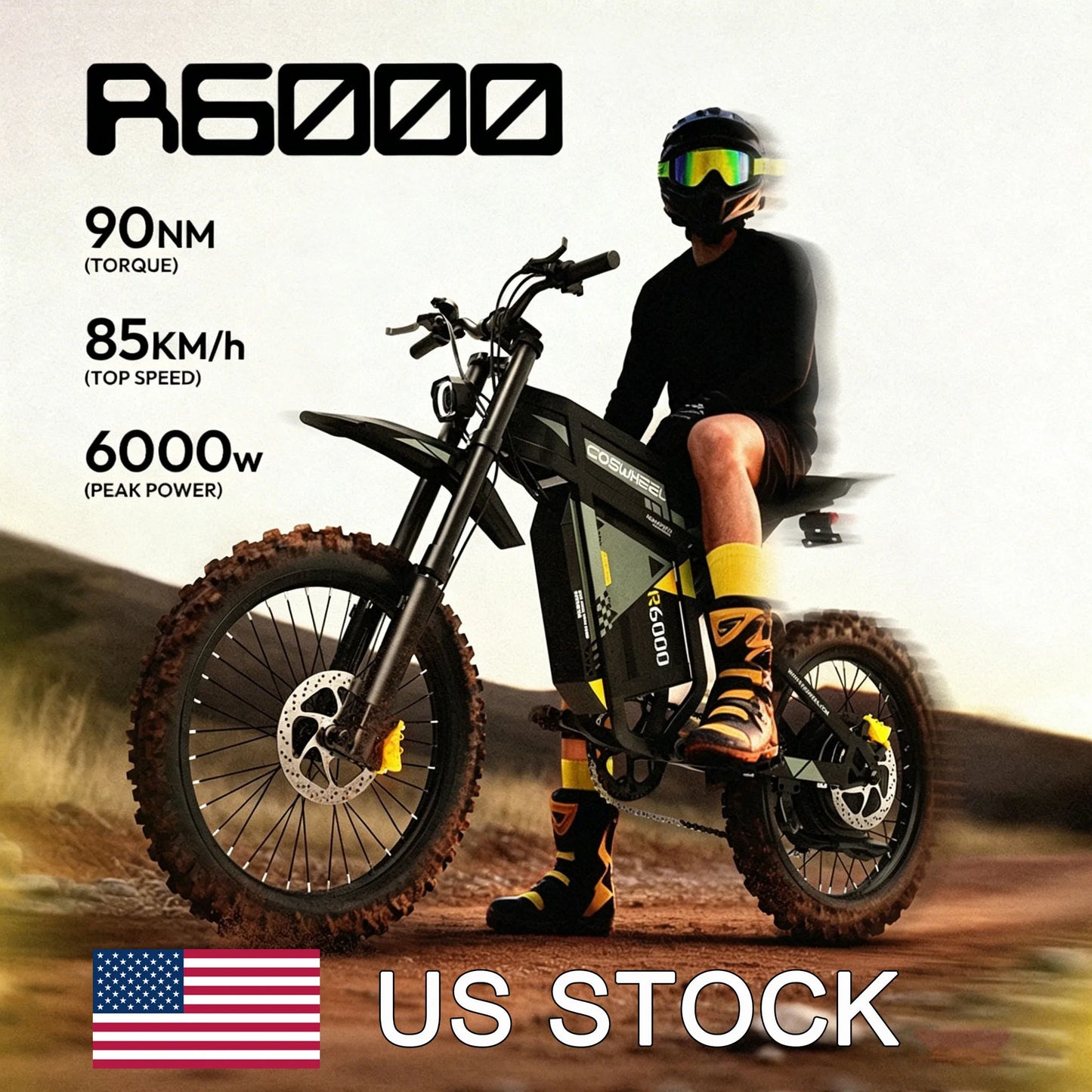 Coswheel R6000 Electric Bike With 60V 30Ah Battery