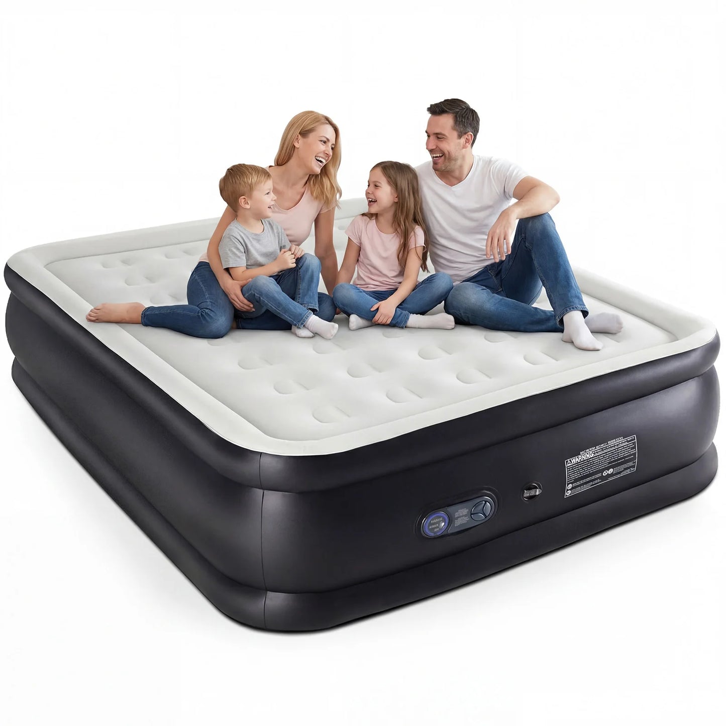 Air Mattress With Built In Pump Non Slip Bottom 660Lb