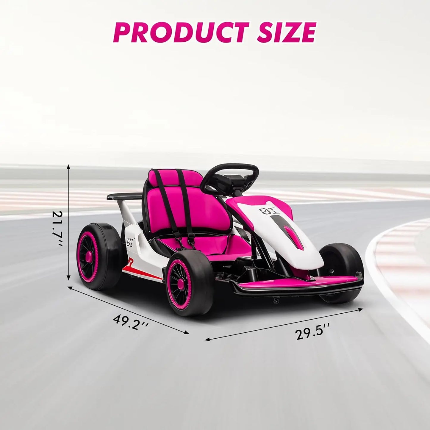 24V Dual 200W Ride On Go Kart For Kids 6 To 12 With LED Lights