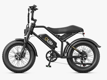Supplier side-view photo of the black Qlife SPARK MAX electric bike
