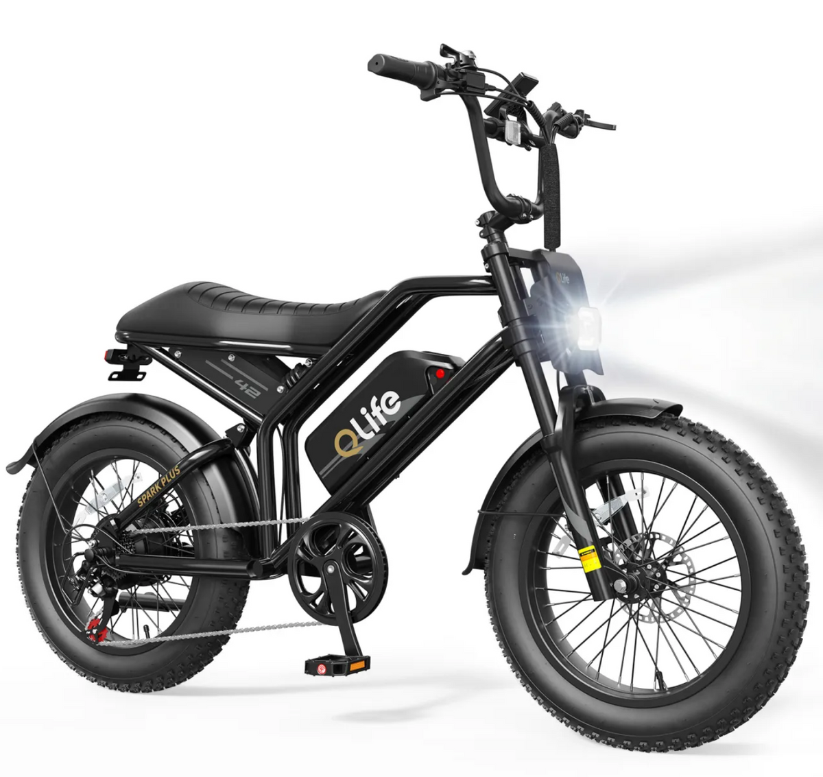 Supplier photo of the black Qlife SPARK PLUS electric bike