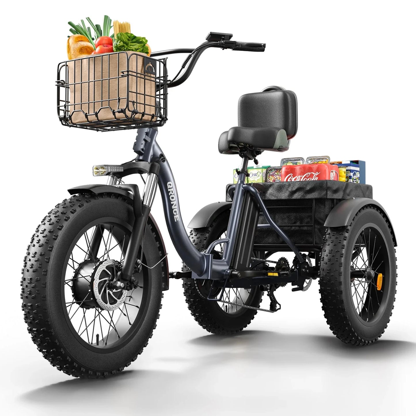 QRONGE Lava Electric Tricycle Folding Fat Tire Trike