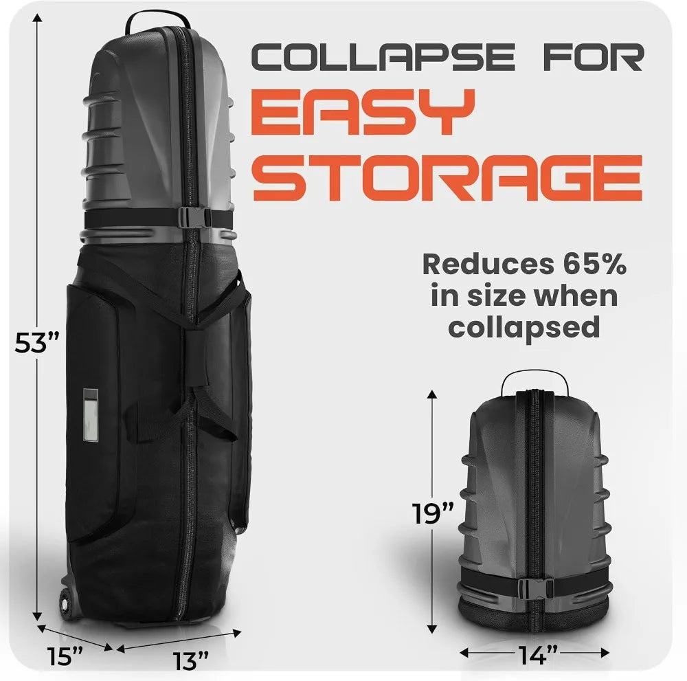 Hard Top Golf Travel Bag for Airlines with Wheels