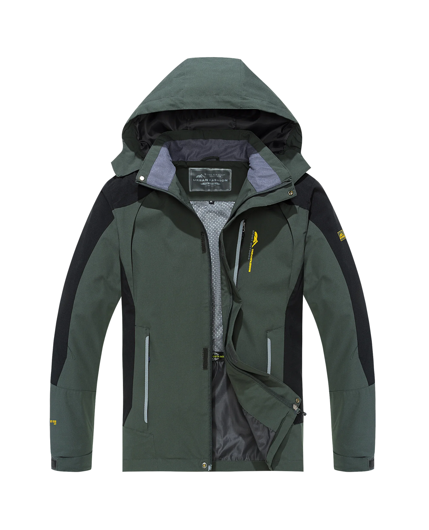 Mens Waterproof Hiking Jacket Windproof Windbreaker Outdoor Activities
