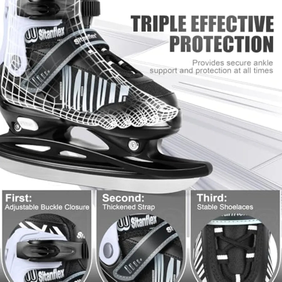 Adjustable Kids Ice Skates For Beginners Ice Hockey