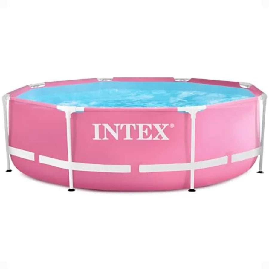 Above Ground Swimming Pool With Metal Frame And Dual Suction Outlet Fittings