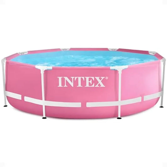 Above Ground Swimming Pool With Metal Frame And Dual Suction Outlet Fittings