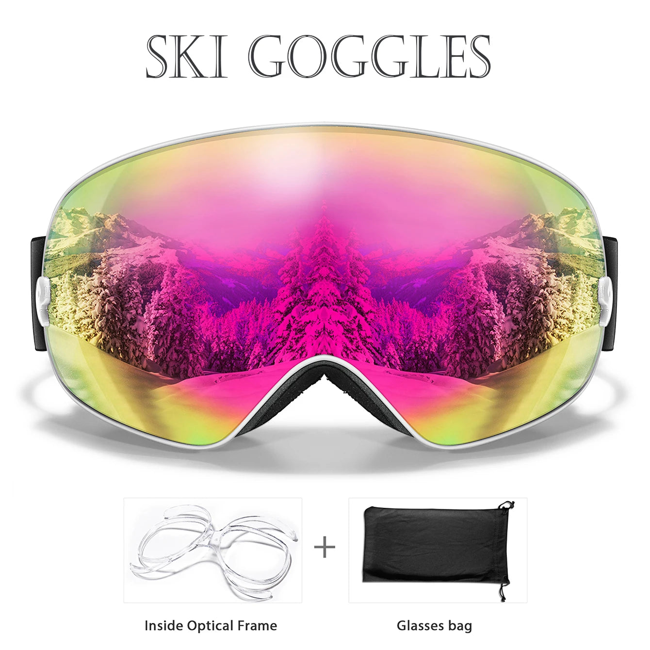 Ski Goggles Anti Fog UV400 Winter Sports Gear For Men Women