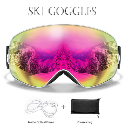 Winter Ski Goggles UV400 Anti Fog Unisex Snowboard Eyewear