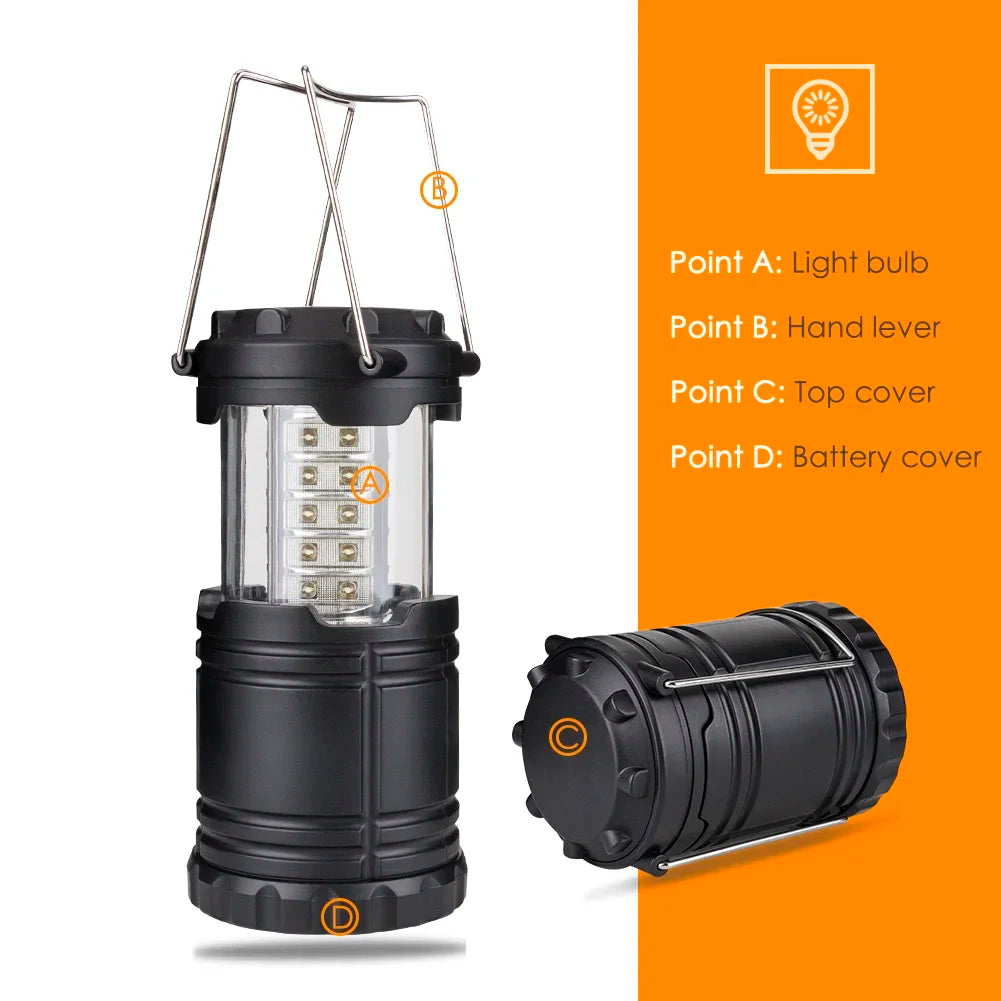 Htomaza 30 LED Tent Lantern Waterproof Camping Light Requires AAA