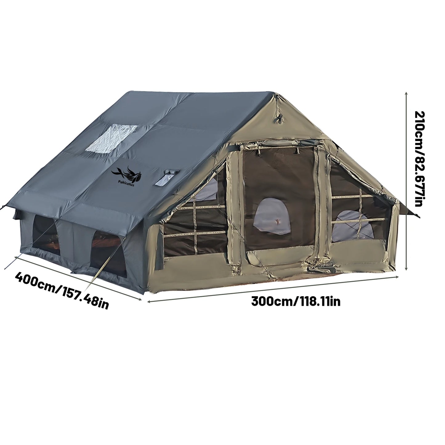 Large Inflatable Camping Tent With Skylight And Breathable Mesh