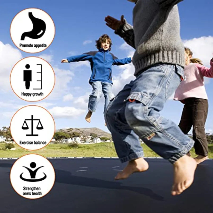 Outdoor Trampoline With Steel Frame UV Resistant Mat And Safety Net