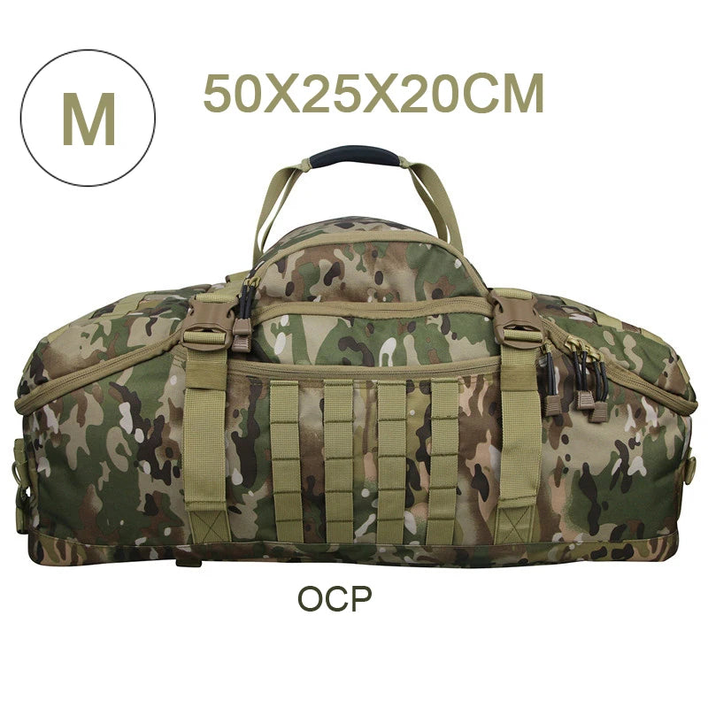 LQARMY Outdoor Mountaineering Bag MOLLE Tactical Backpack Hiking Duffel Bag