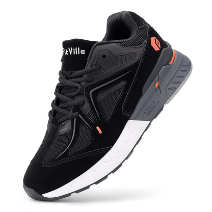 Fitville Men's Lightweight Wide Walking Shoes with Arch Support