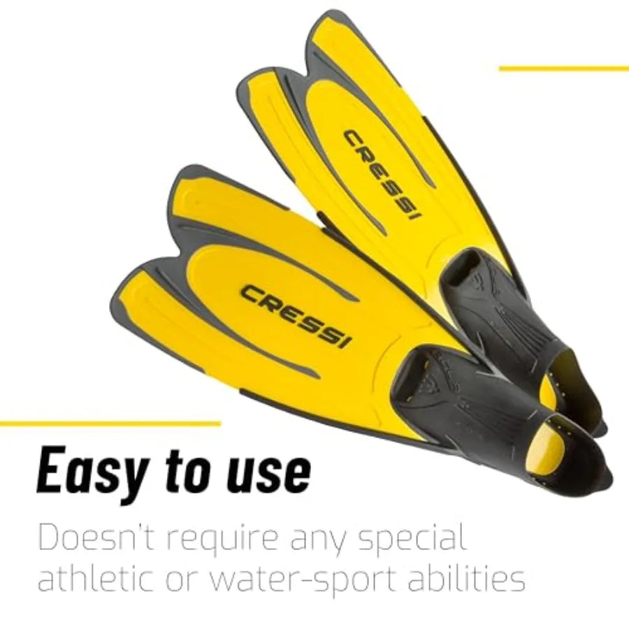 Adult Snorkeling Fins With Self Adjusting Full Feet Pocket