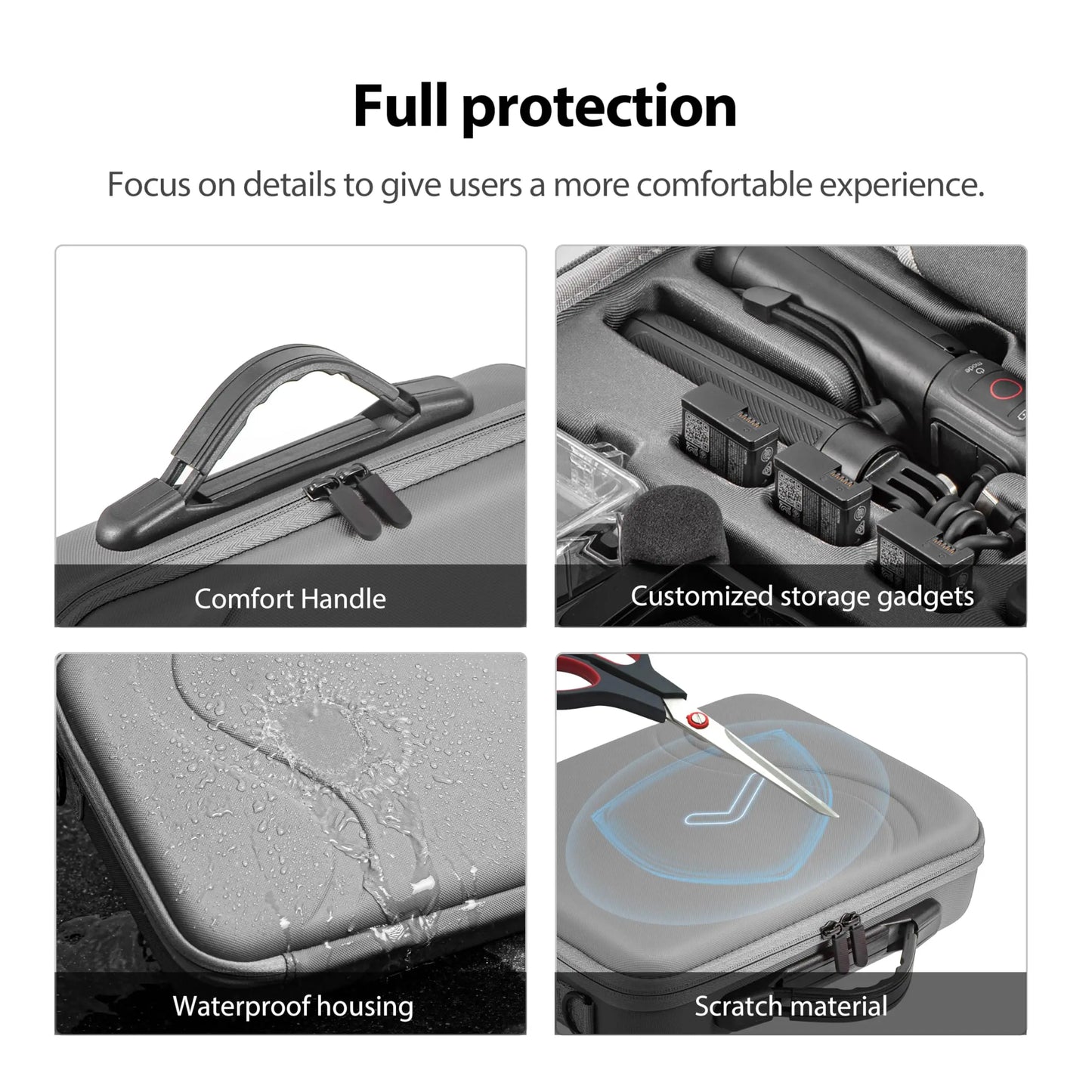 Carrying Case for GoPro Hero 13 12 11 10 9 8 7 for dji osmo action 6 5 Camera Hard Organizer Case Carrying Bag Accessories