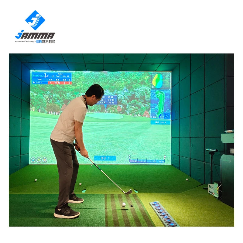 Jamma Professional Indoor Golf Simulator 3D Interactive Projection System