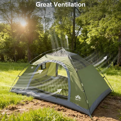 Night Cat Three To Four Person Waterproof Camping Tent With Rainfly Double Layer