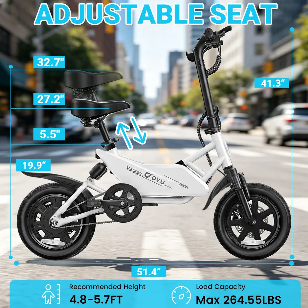 DYU X1 350W Motor Folding Electric Bike For Commuters