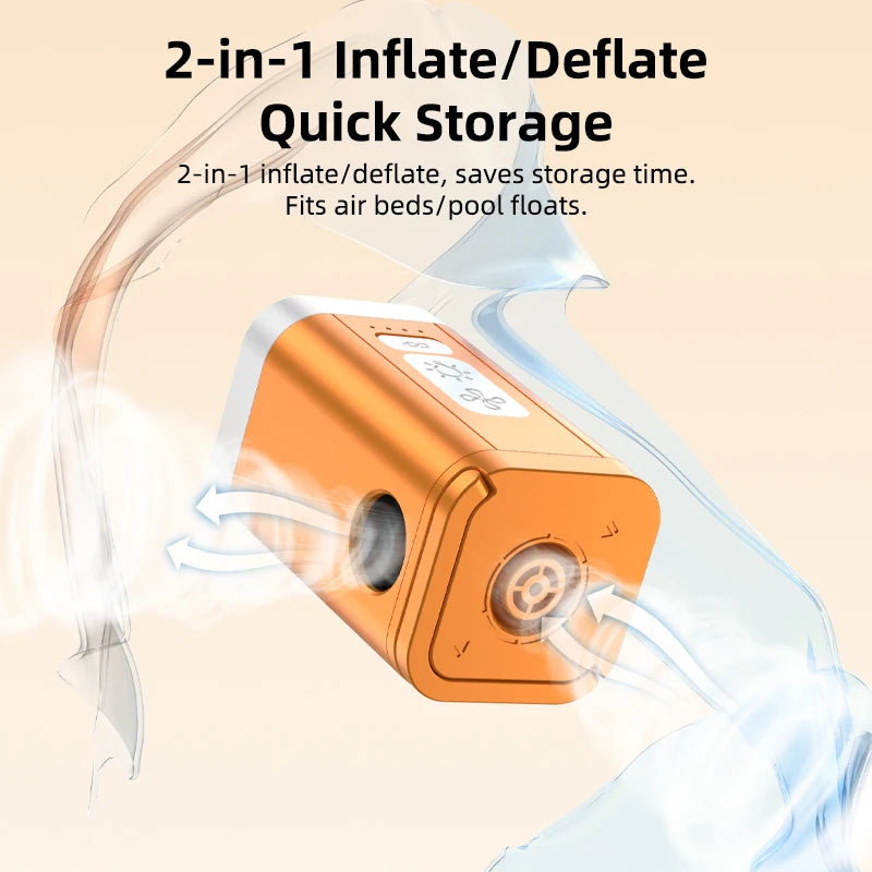 Mini USB Rechargeable Air Pump Inflator Deflator for Vacuum Bags