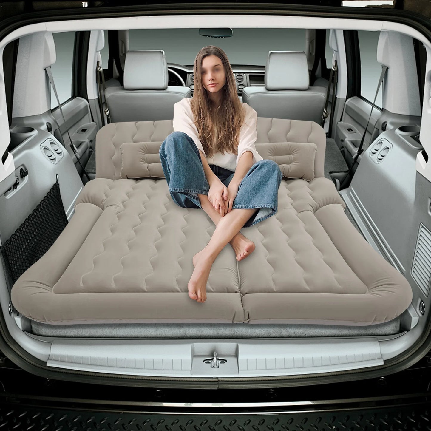 SUV Air Mattress With Pillows Thickened Inflatable Car Bed Set