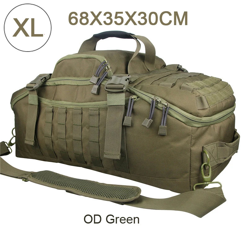 LQARMY Outdoor Mountaineering Bag MOLLE Tactical Backpack Hiking Duffel Bag