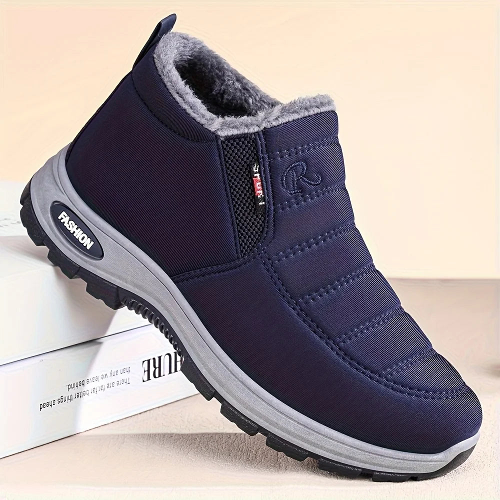 Waterproof Fleece Lined Winter Snow Boots With Side Zipper