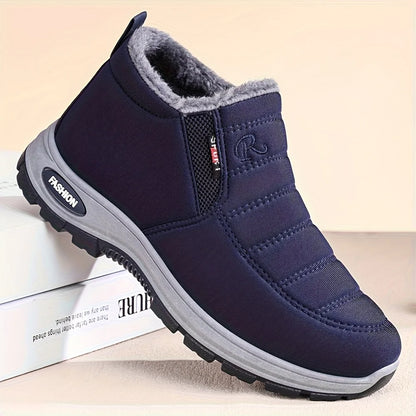 Waterproof Fleece Lined Winter Snow Boots With Side Zipper