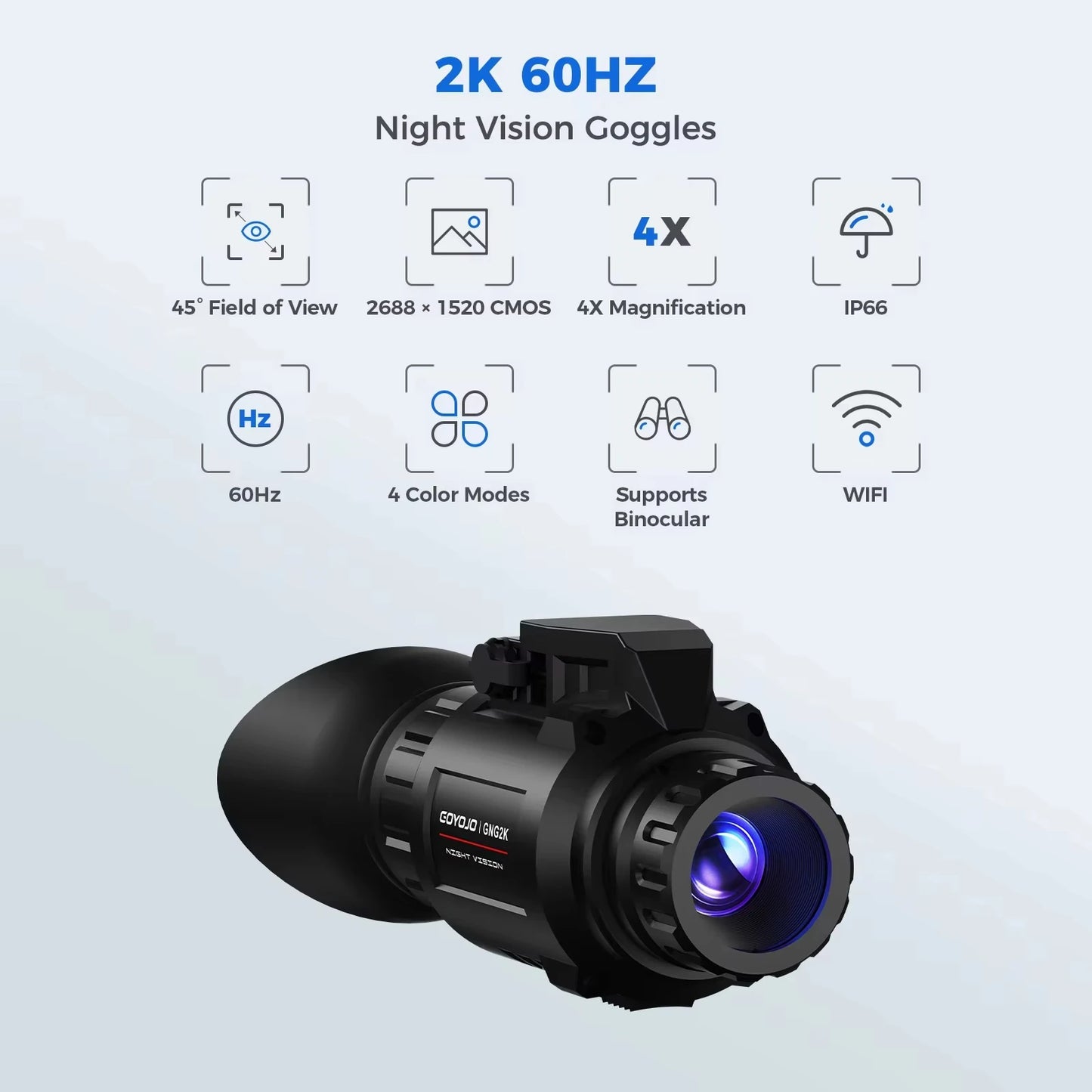 GOYOJO GNG2K Night Vision Monocular With 2K Resolution And WiFi