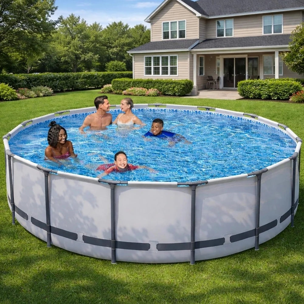 Steel Pro MAX Above Ground Pool With Filter Pump Ladder