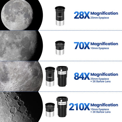 Astronomy Telescope With Phone Adapter And Wireless Remote For Stargazing