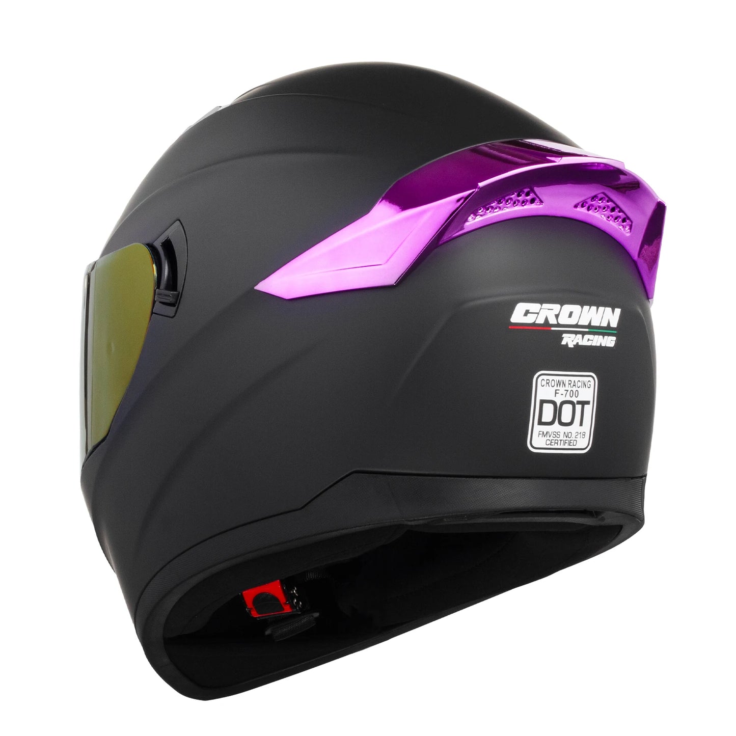 Crown Racing F700 Full Face Motorcycle Helmet DOT FMVSS 218