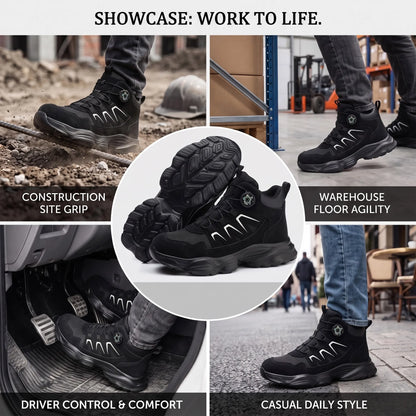 Steel Toe Safety Work Boots Lightweight Comfortable Industrial Shoes