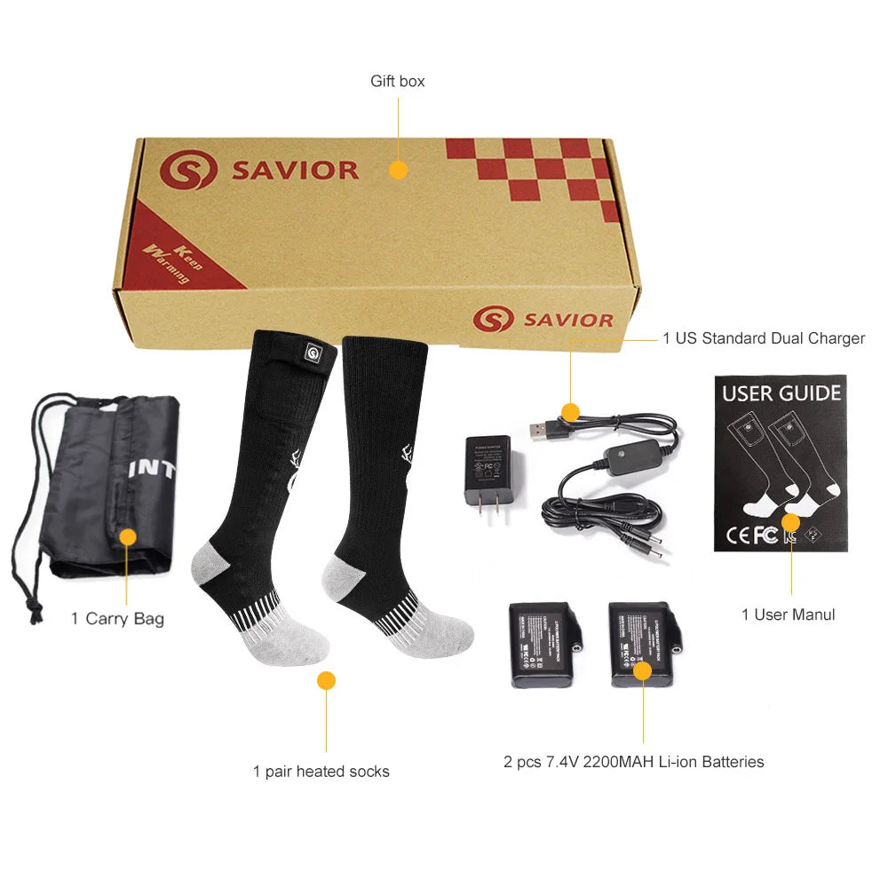 SnOw Deer Rechargeable Electric Heated Socks With Three Heat Settings