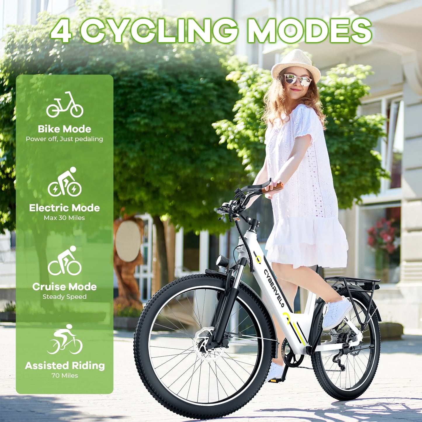 CBVELO EK2 1000W Electric Bike For Adults 80 Miles Range Ebike