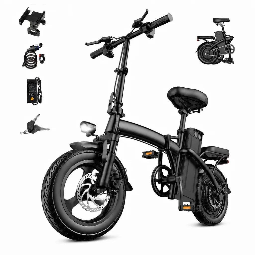 Premium Foldable Electric Bike For Adults With Front Storage Basket