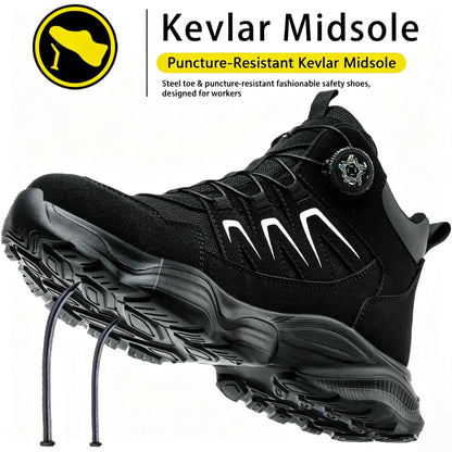 Steel Toe Safety Work Boots Lightweight Comfortable Industrial Shoes